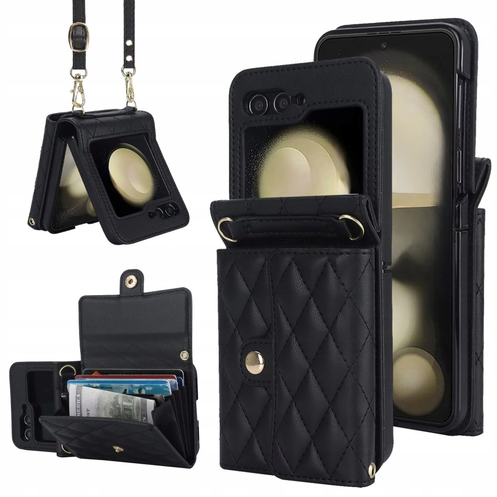 Pouzdro Wallet pro Z Flip7 Fe Z Flip6, Kryt s poutkem, pouzdro