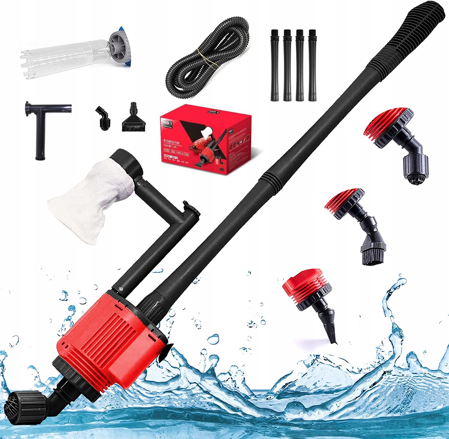 Levně Vysavač S Výměnou Vody 28W, Výkonná Pumpa Pro Sladké I Mořské Výrobky