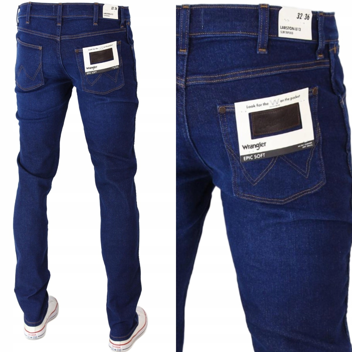 Wrangler Larston Tapered Slim Jeansy "night Shade" W32 L36