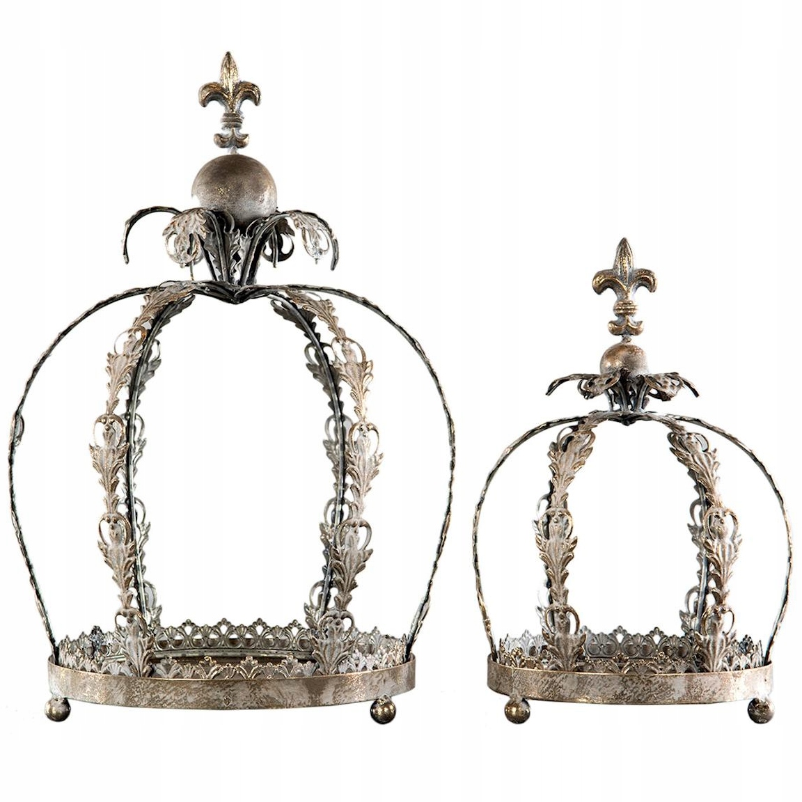 Vánoční Lucerna Koruna Staré Zlato Retro Vintage Vánoce 2KS