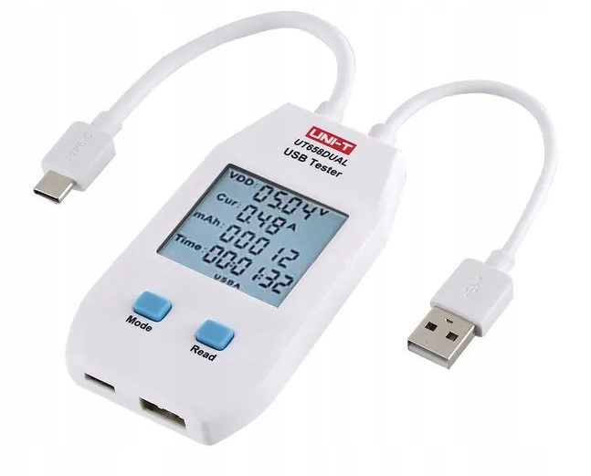 Měřič, tester, monitor zásuvek Usb a micro Usb C