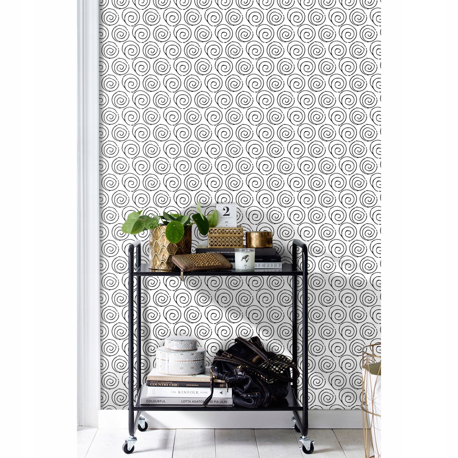 

Flizelina tapeta Kręgi skandynawski styl 254x184cm