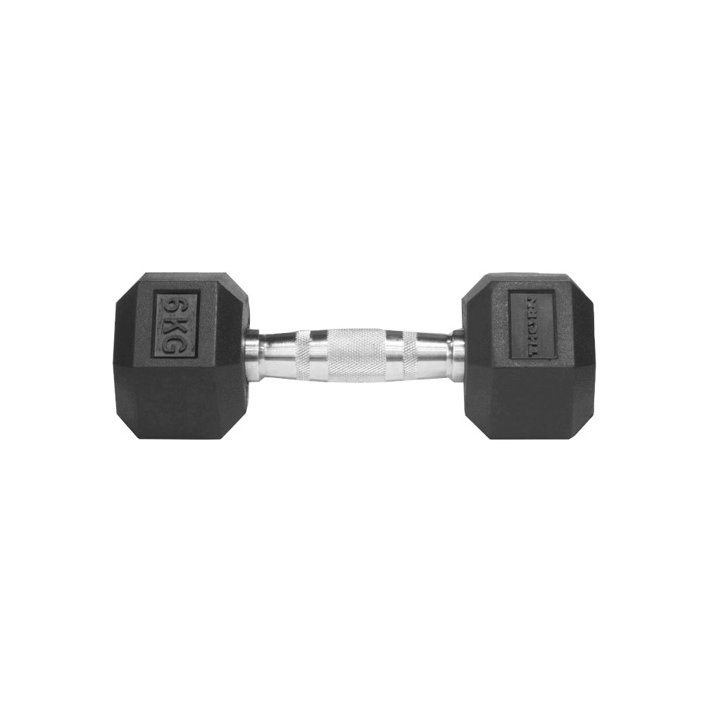 Hantel Heksagonalny Gumowy Thorn Fit Hex Rubber Dumbbell 6kg