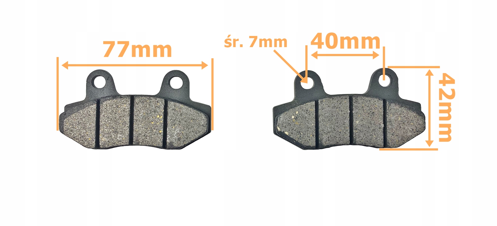 KLOCKI HAMULCOWE PRZÓD - MOTOROWER , MINICHOPER Producent WZMOTO