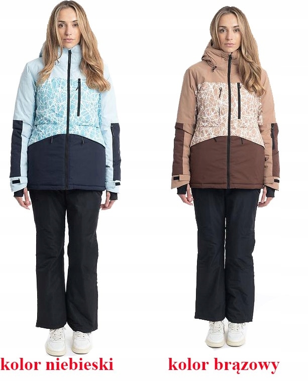 DAMSKA KURTKA NARCIARSKA ZIMOWA SNOWBOARDOWA OCIEPLANA MEMBRANA NARTY L Materiał dominujący Poliester