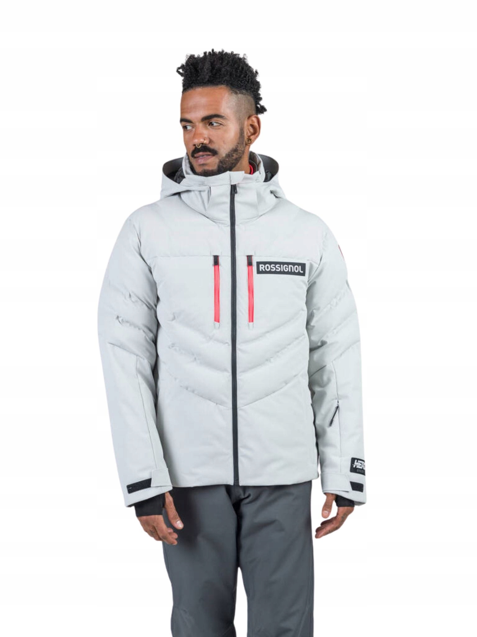 Pánská lyžařská bunda Rossignol Hero Blackside puffy Jkt šedá XXL