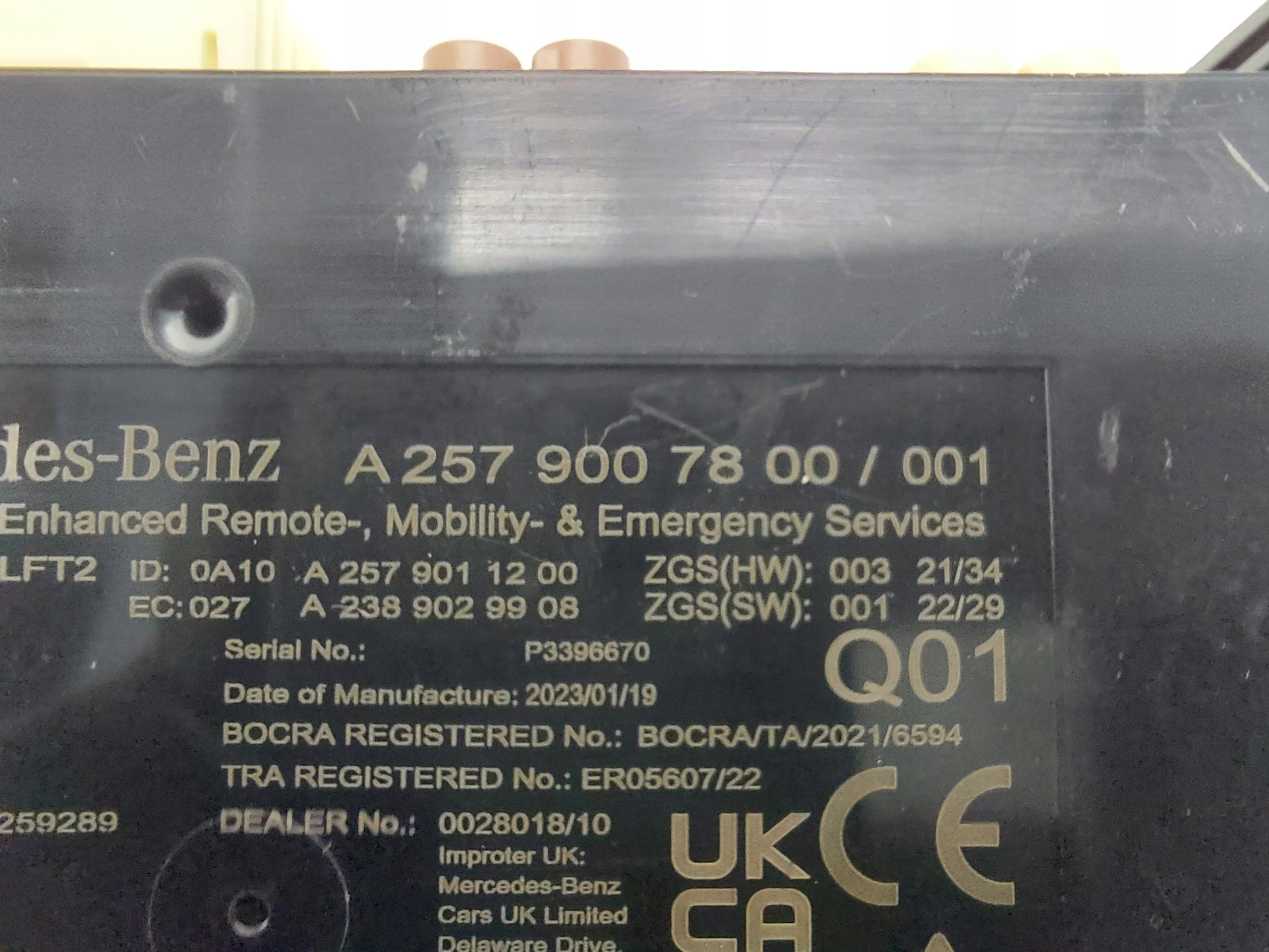 MERCEDES GLA 200 II H247 module control unit TELEMATIC A2579007800