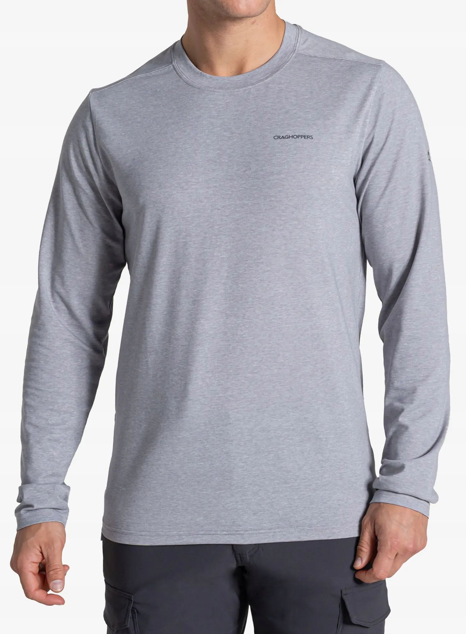 Bluza bez kaptura Craghoppers NosiLife Abel Ls T-Shirt soft grey marl L