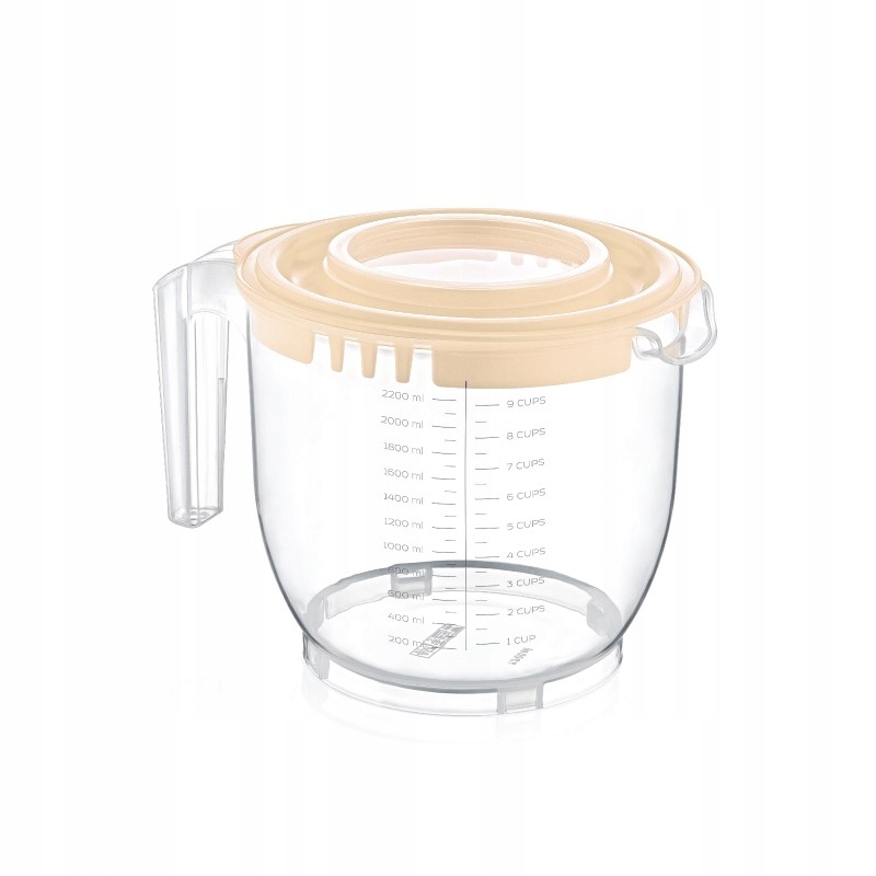 POJEMNIK MISKA NACZYNIE DO MIKSOWANIA 2,2L MIARKĄ Pojemność 2.2 l