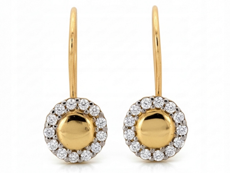 Jemné zlaté náušnice pro ženu 585 na biglu, elegantní a diskrétní