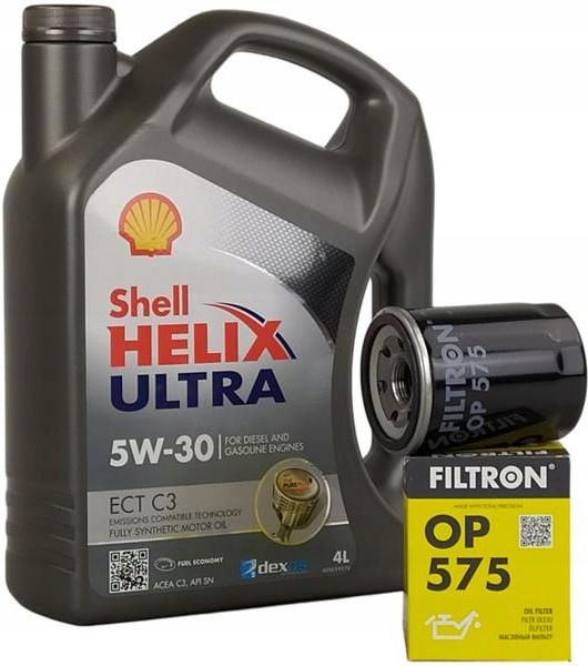 SHELL HELIX ULTRA 5W30 4L+OLEJOVÝ FILTER OP575