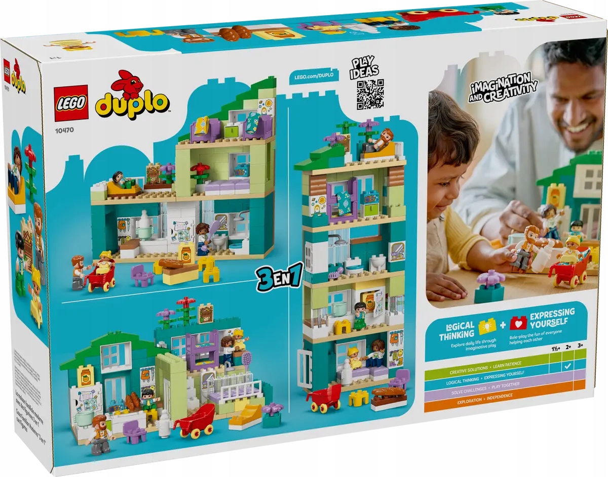 10470 Lego Duplo Moderní rodinný dům 3v1 s figurkami