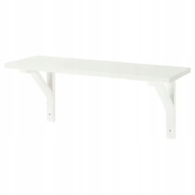 PÓŁKA ŚCIENNA 59x20 cm , BIAŁY BURHULT / SANDSHULT