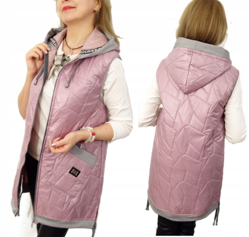 

Kamizelka Pikowana Długa Bezrękawnik Pocket 50 5XL