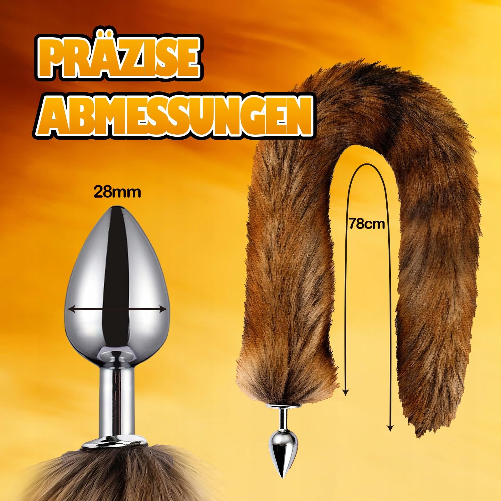 FOXTAIL Anal Plug with Tail for Women Men BDSM Cosplay Furry Toy — miniatura 3