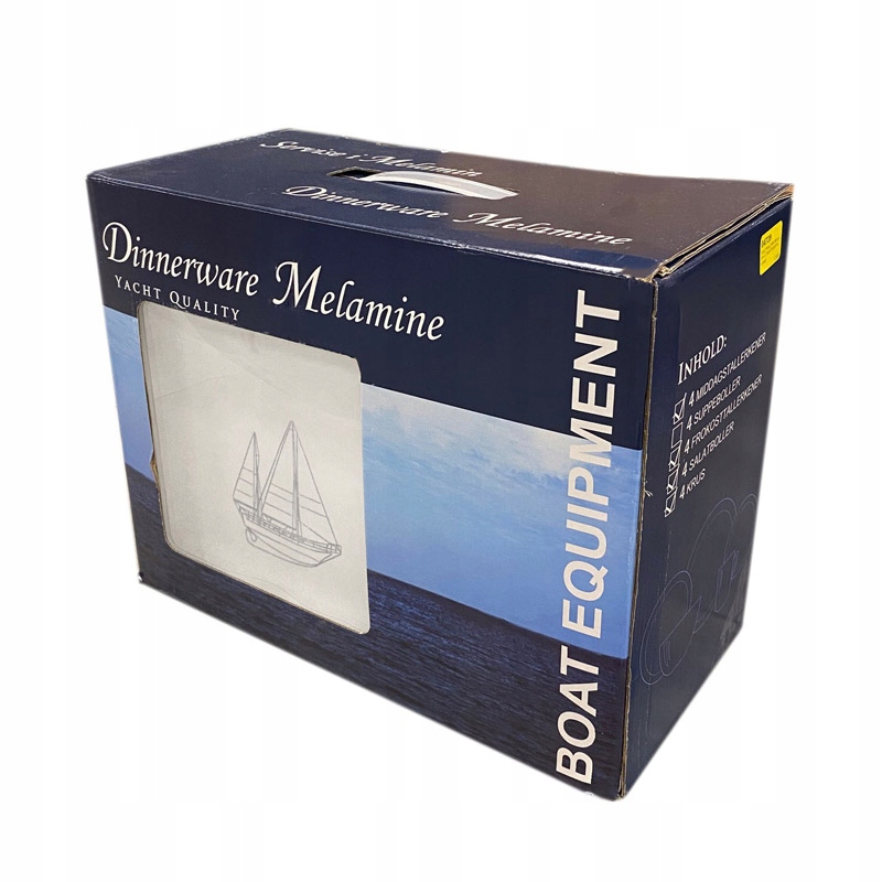 NACZYNIA Z MELAMINY Z ŻAGLÓWKĄ KPL. 16szt - 04739 Kod producenta 04739