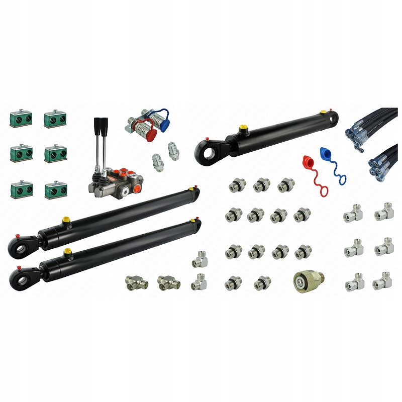 Kompletní hydraulika pro nakladač Tur C-360, rozdělovač dva válce pro