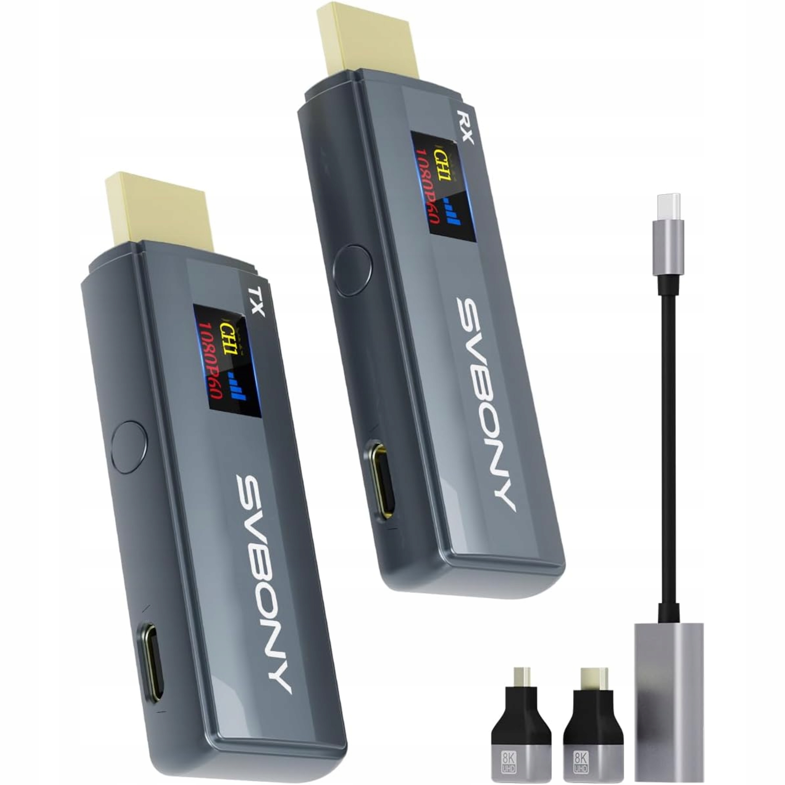Bezdrátový Hdmi vysílač Přijímač Prodlužovací kabel 1080p Dvoupásmový 80 m
