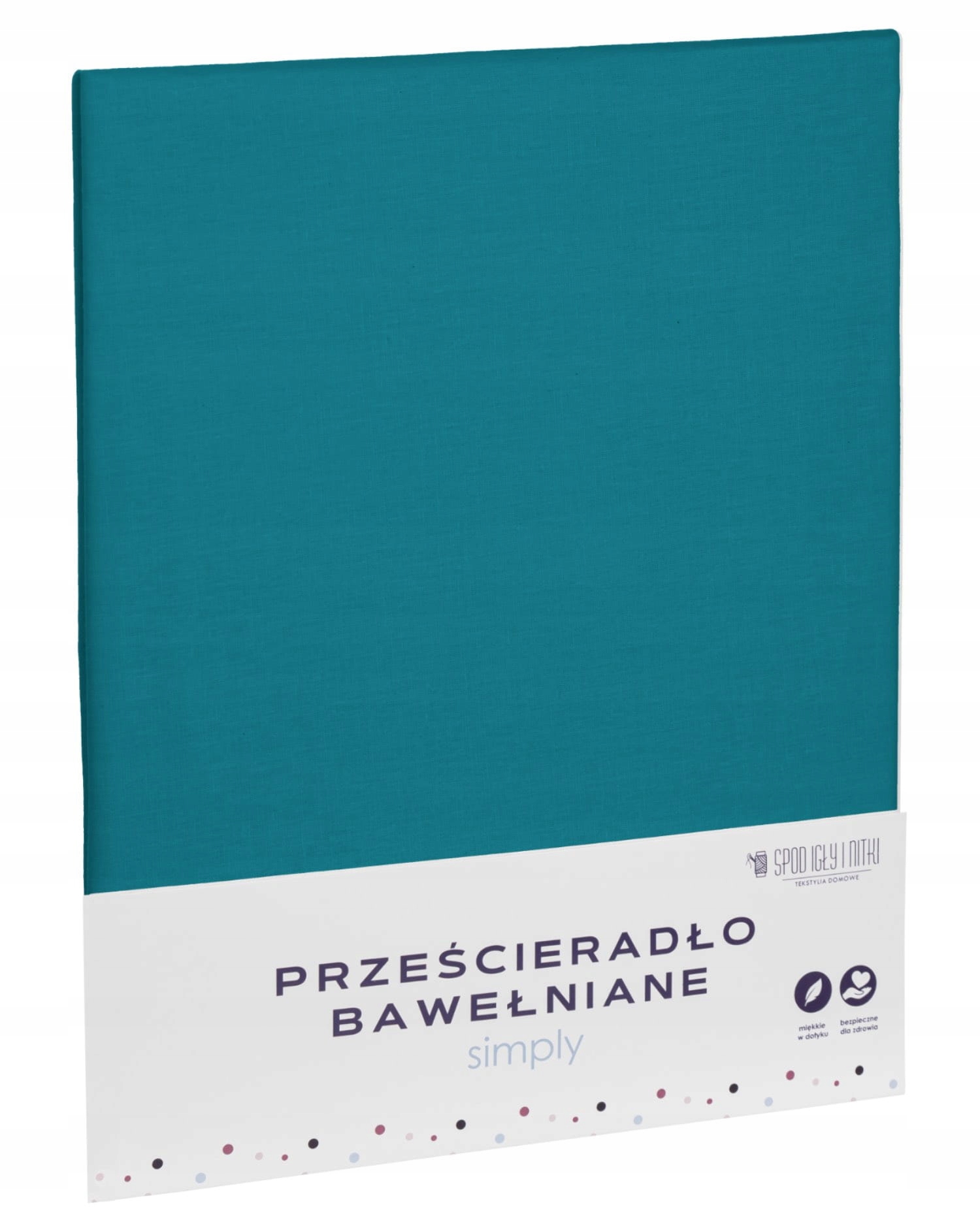 

Prześcieradło Bawełniane 180X200 Simply Turkusowe