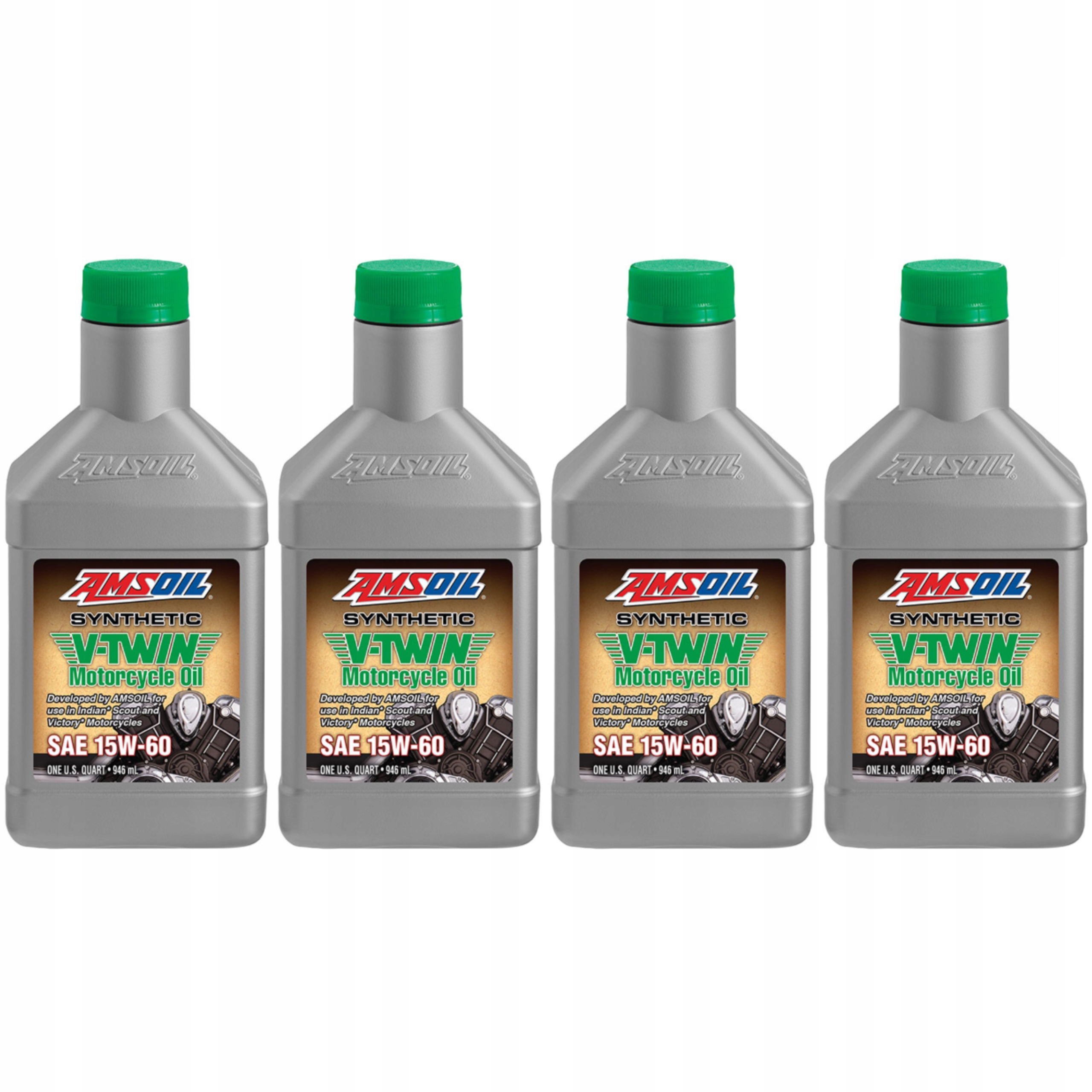 Zestaw 4x Olej silnikowy Amsoil V-Twin 15W-60 0,946 l