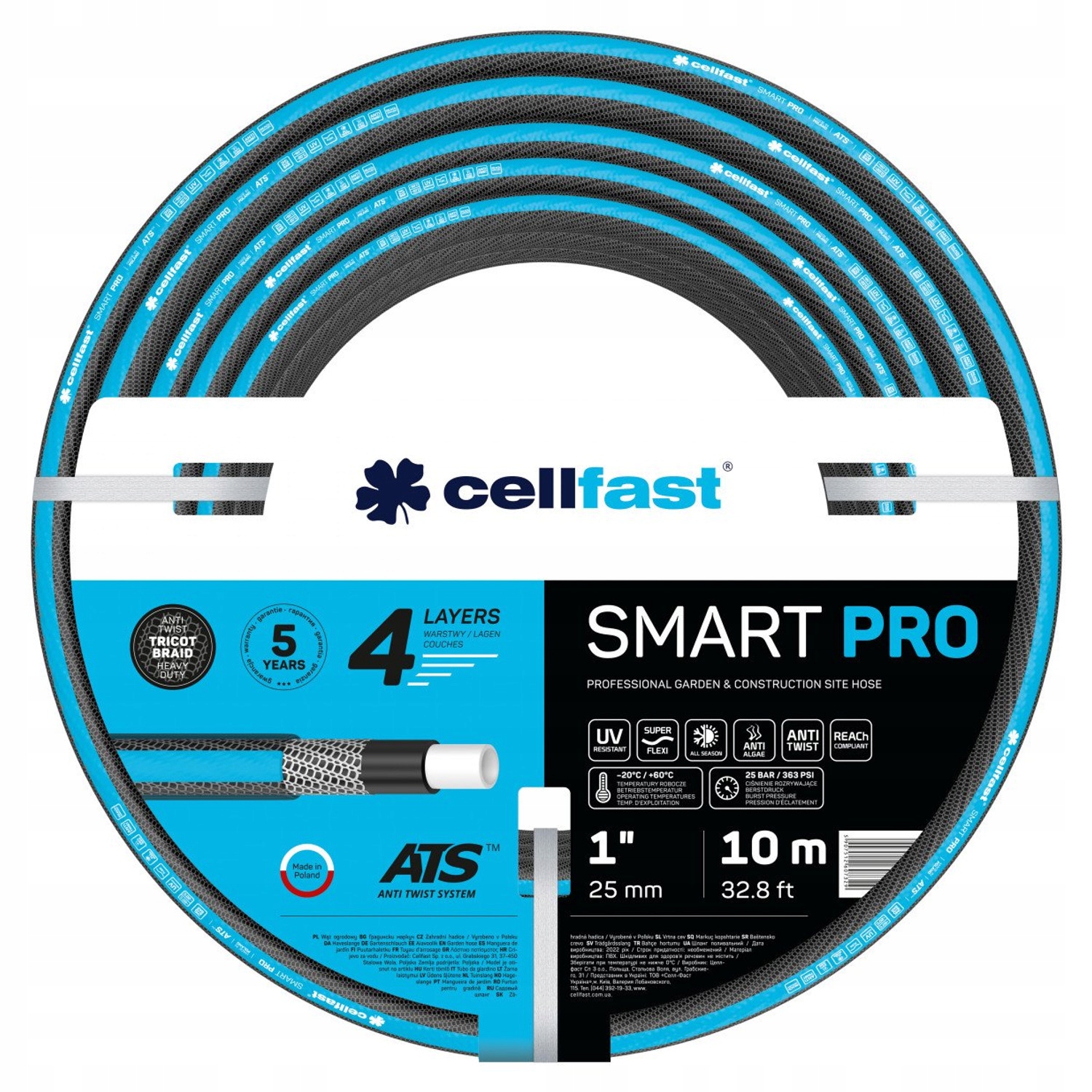 

Wąż ogrodowy Cellfast Smart Pro Ats 1" 10m 13-434