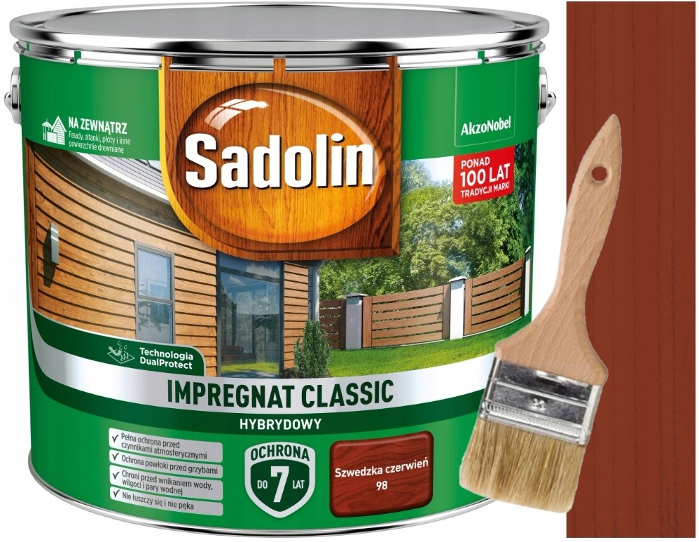 

Sadolin Classic Impregnat 9L Szwedzka Czerwień +pę