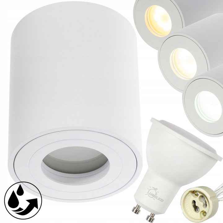 

Lampa Natynkowa Halogen Spot Tuba Led GU10 6W IP44