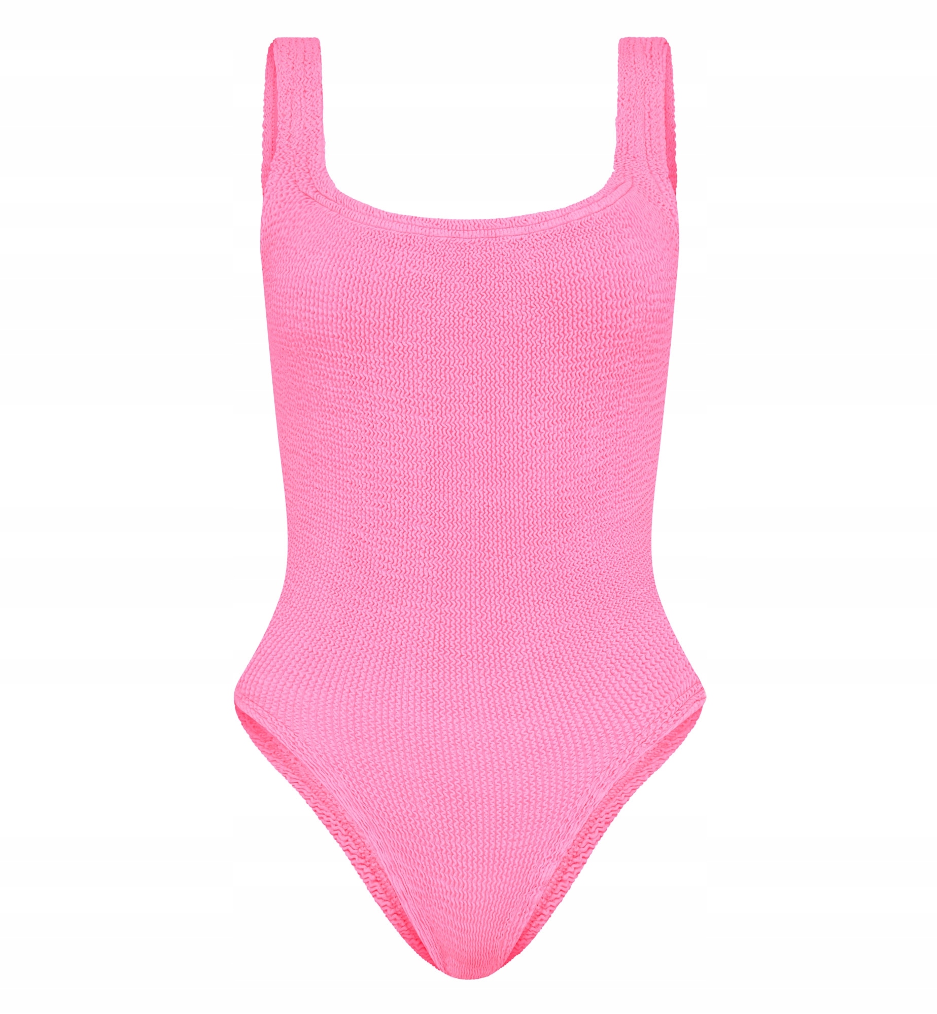 Plavky Square neck bubblegum One size Růžová Hunza G