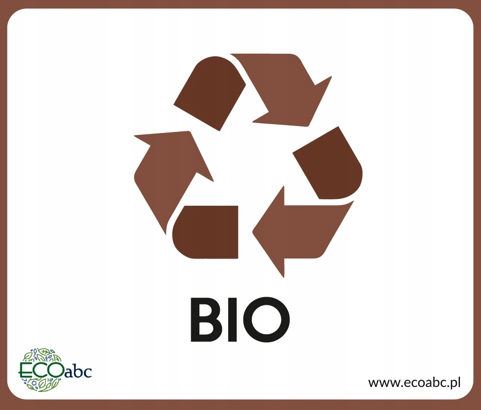 

Naklejka do segregacji śmieci na kosz 15x13 Bio