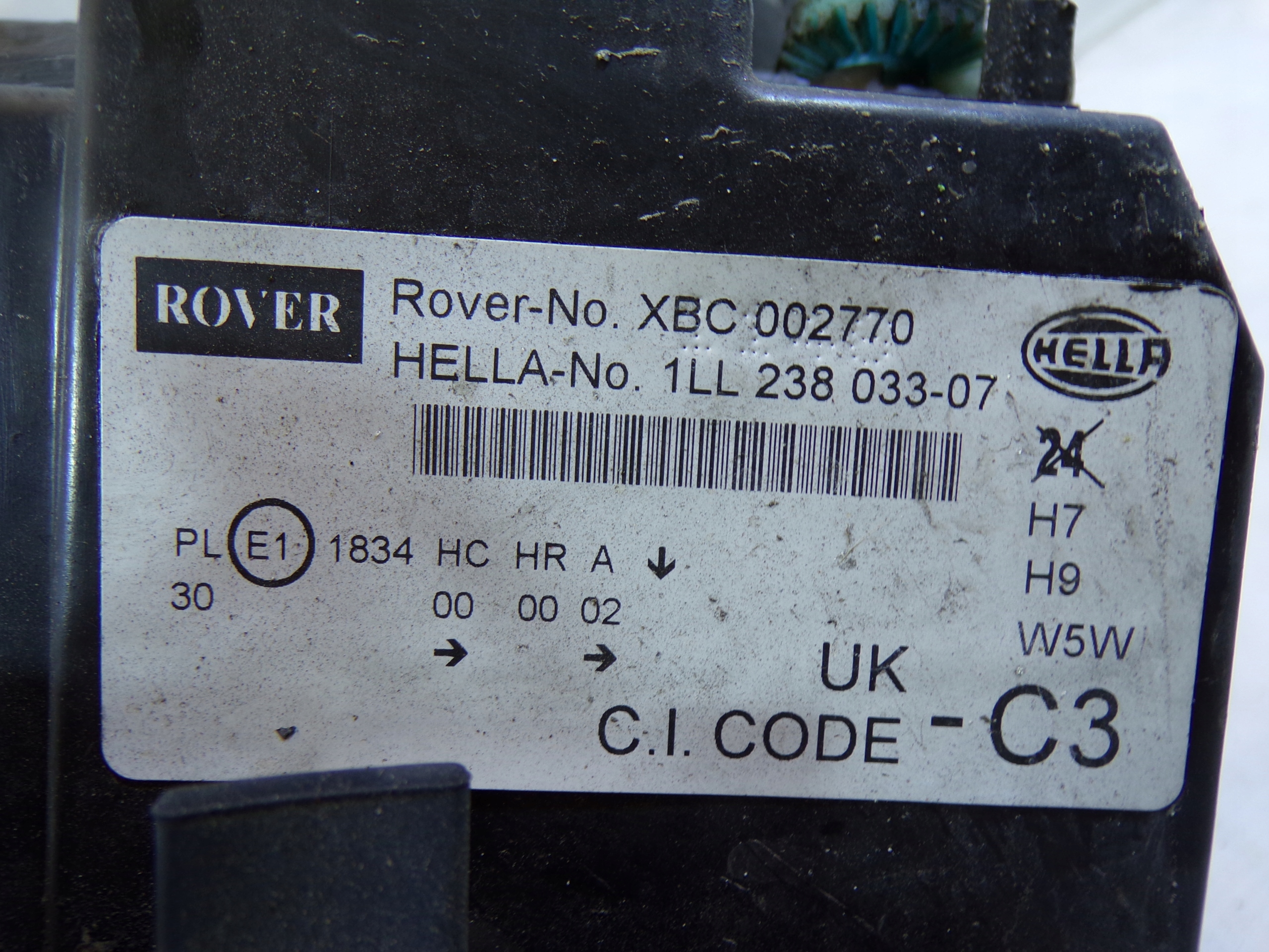 light left front front ROVER 75 LIFT ANGLIK ANGIELSKA