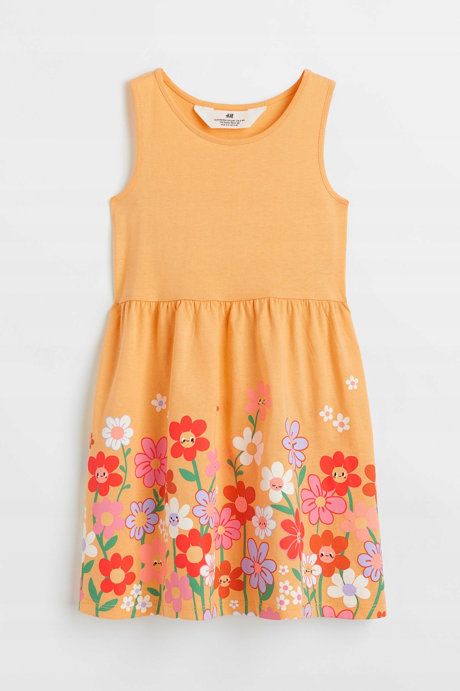 

Nowa H&m sukienka Kwiatki pomarańczowa 110/116