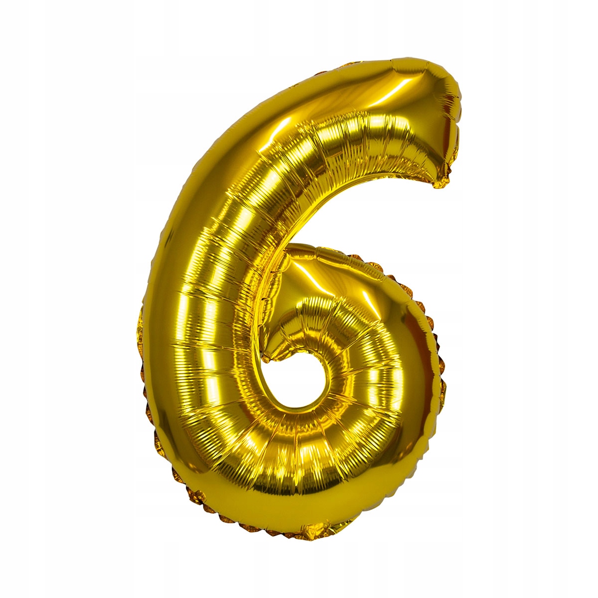 Balon foliowy złoty liczba 6 cyfra na Szóste Urodziny 1-99 40cm