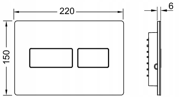 TECE SOLID PRZYCISK WC METAL SZTAL SZCZOTKOWANA MAT NIE PALCUJE SIĘ 9240434 Rodzaj do WC