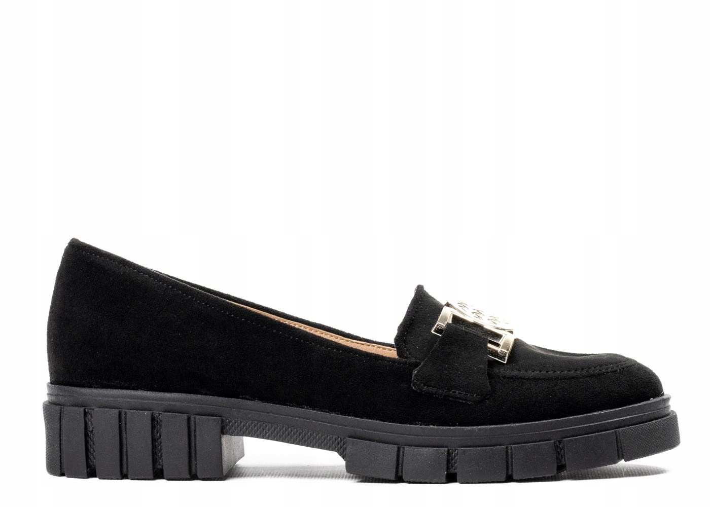 Mokasíny Polobotky Na Podpatku Optimo Semišová Ozdoba 36