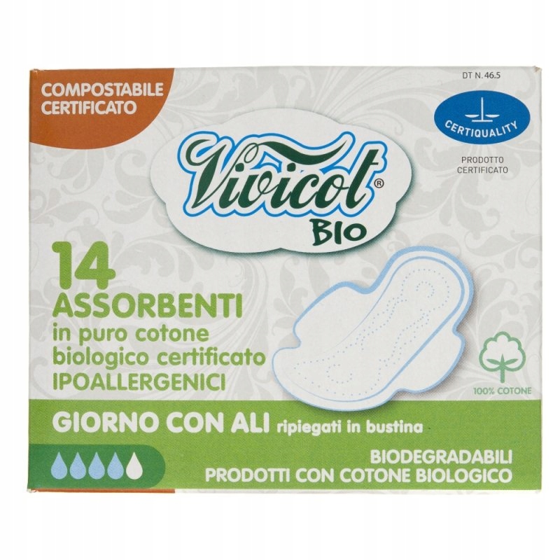 

Vivicot Podpaski 100% Eko Bawełna Na Dzień 14 Szt