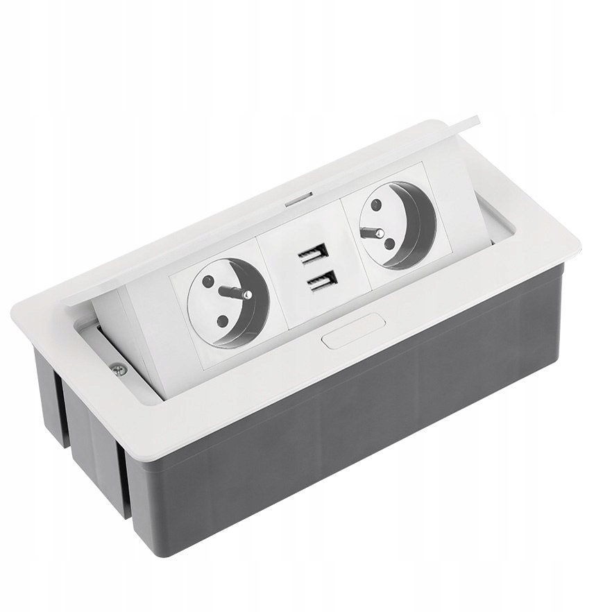 

Gniazdo meblowe z Usb z przewodem 1,5m Biały