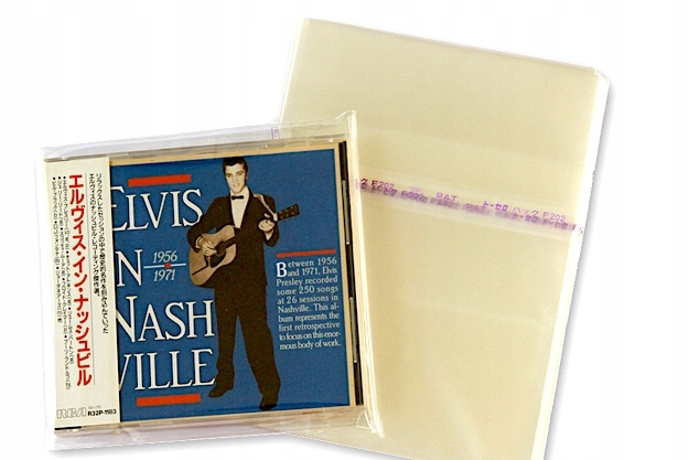 Okładki na płyty CD zestaw foliowe zaklejane Katta Sleeves 100 szt.