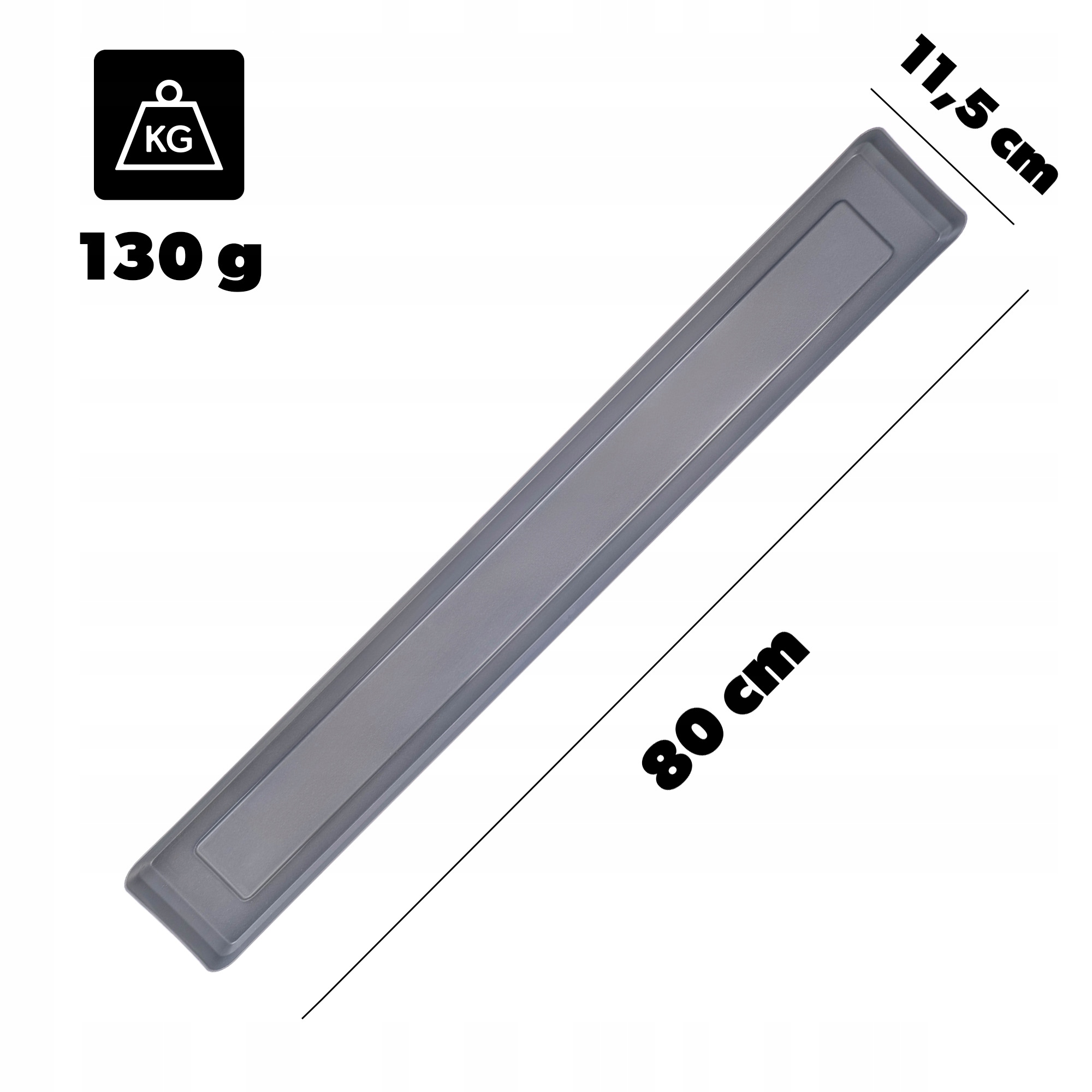 SKRZYNKA BALKONOWA DONICZKA DONICA 80cm UCHWYTY PODSTAWKA BALKON BALUSTRADĘ Długość maksymalna 80 cm