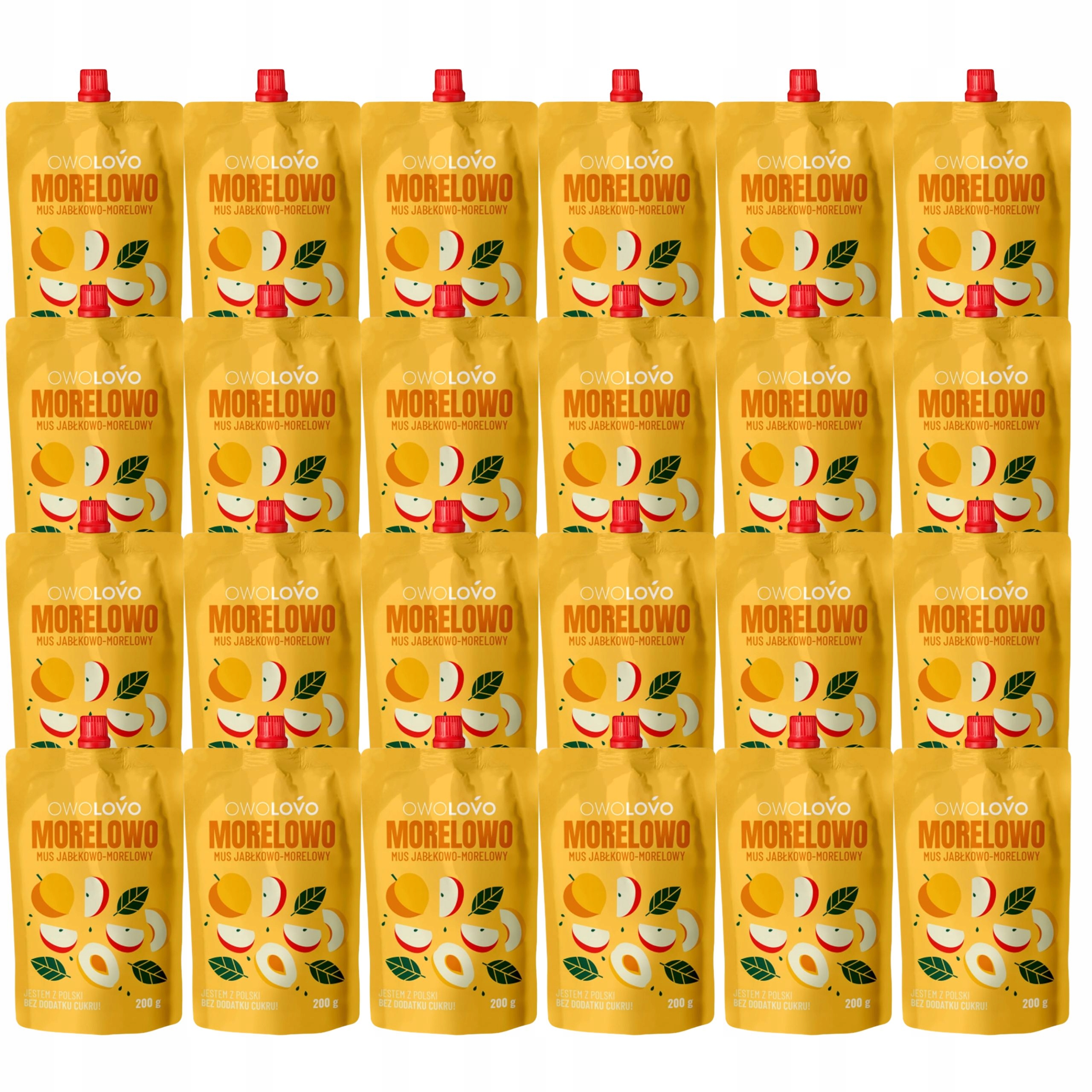 Levně Jablkově meruňková pěna 200g 24ks Owolovo