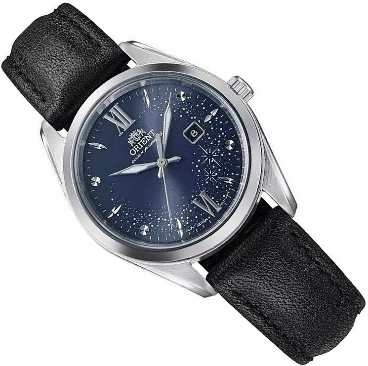 Elegantní A Módní Dámské Hodinky Orient RA-WG0605L10B Solární Safír 32 mm