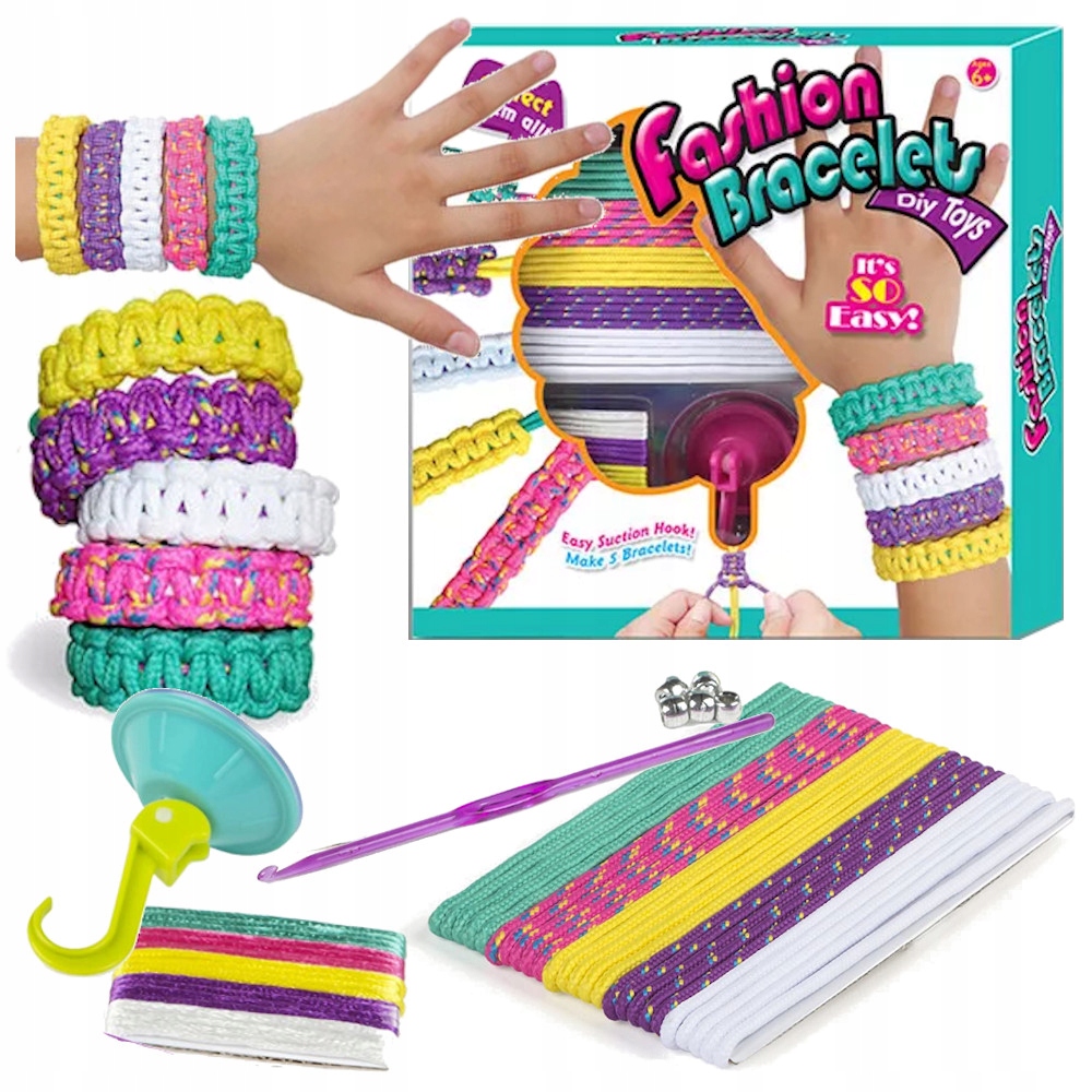 ZESTAW do robienia zaplatania bransoletek SZNURKI