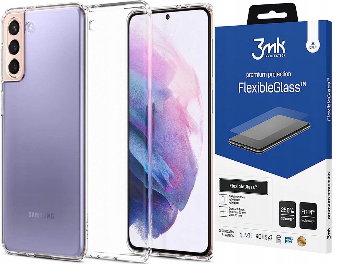 

Etui do Samsung Galaxy S21 Spigen Liquid Szkło 3MK