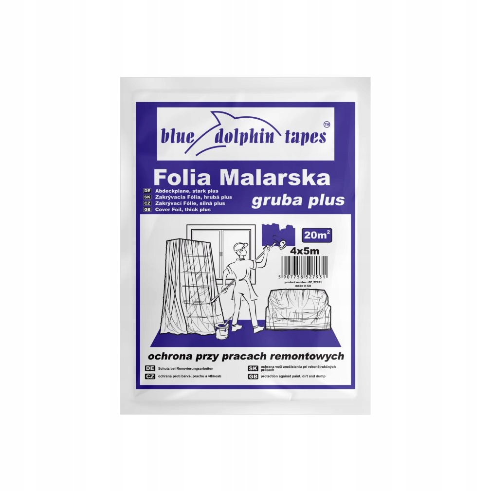 

Folia malarska Blue Dolphin Gruba Plus 4x5 m