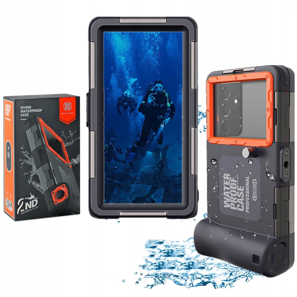 ShellBox Profesionální voděodolné pouzdro na telefon pro potápění do 15 m