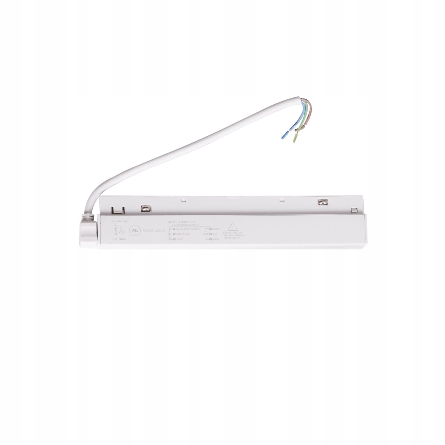 Maxlight Vnútorný napájací zdroj 100 W biely pre magnetické lišty IP20