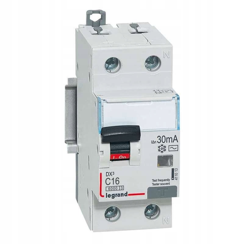 Legrand Jistič s proudovým chráničem 1-fázový 2P 16A C 0,03A typ Ac P312 DX3