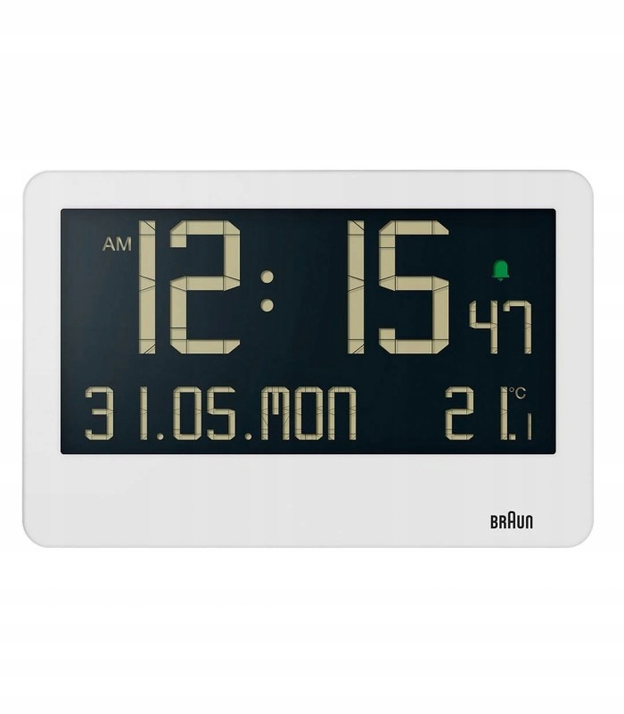 Budík s hodinami Braun BC14, čitateľná teplota, alarm s funkciou spánku