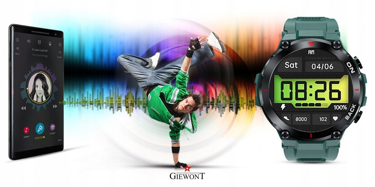 Smartwatch Giewont GW460-2 Zielony GPS Rodzaj smartwatch