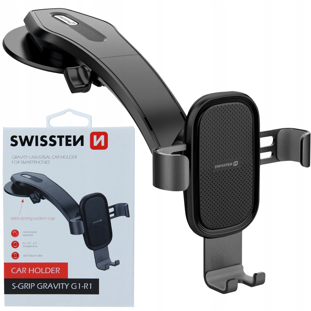 Swissten Grawitacyjny Uchwyt Samochodowy na deskę