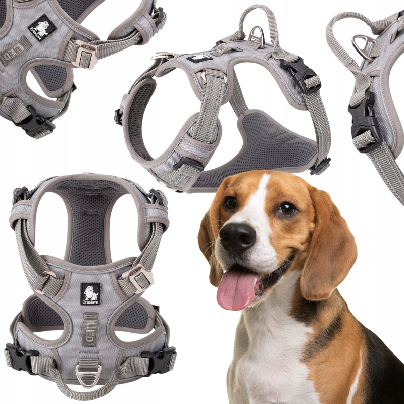 Levně Postroje Pro Psa Nastavitelné Truelove Front Line Premium Silné Šedé M